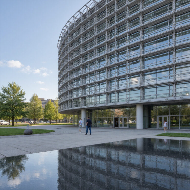 Widok na Parlament Europejski w Strasburgu – symbol jedności europejskiej i architektura współczesna