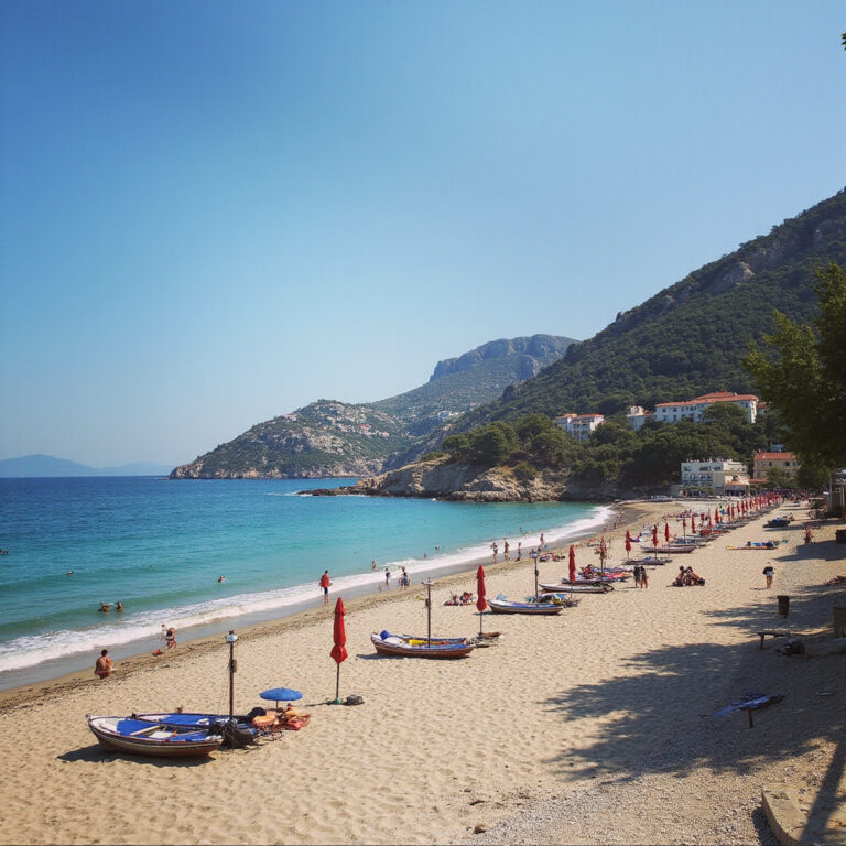 Złocista plaża La Caleta z widokiem na fortyfikacje Santa Catalina i San Sebastián, idealna sceneria filmowa