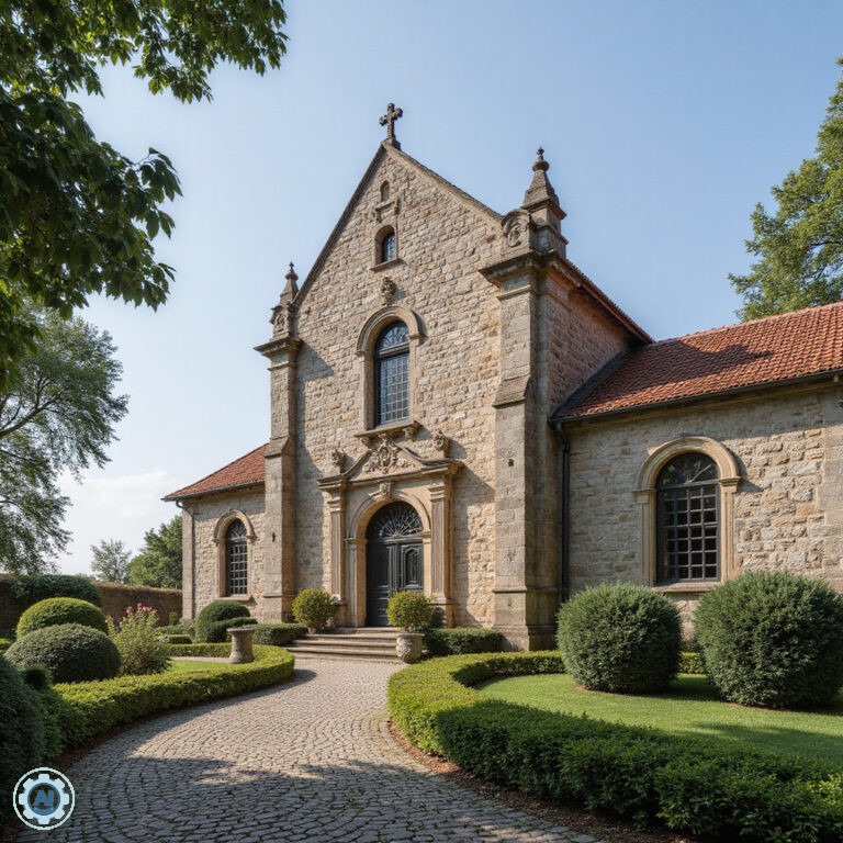 Zimowy widok na schody Bom Jesus w Bradze, portugalska architektura barokowa