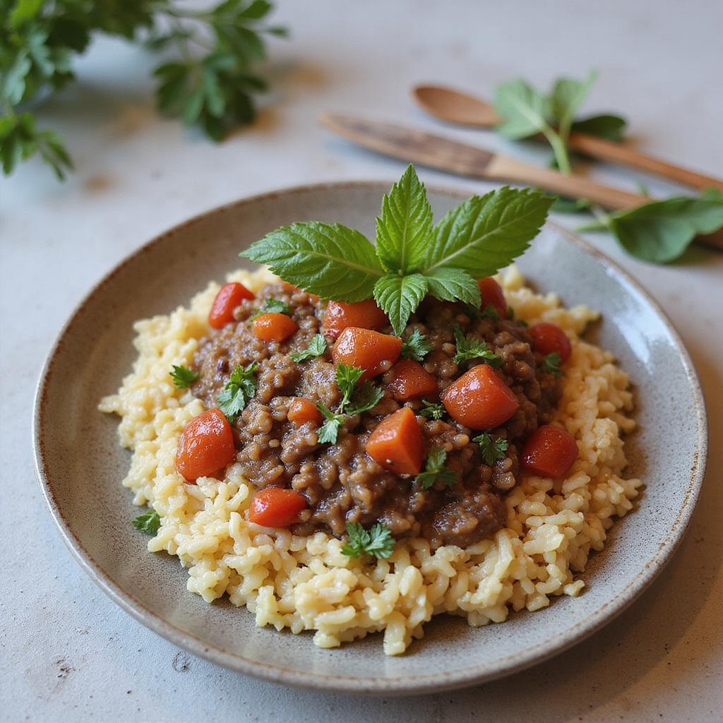 Czarne risotto serwowane na tarasie z widokiem na morze