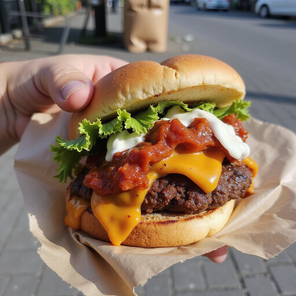 Tętniący targ z owocami egzotycznymi i street foodem w otoczeniu gór Cebu