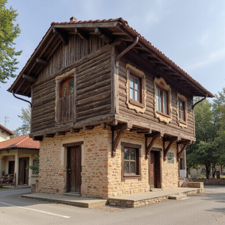 Tradycyjne drewniane machiya w Naramachi z charakterystycznymi detalami architektonicznymi