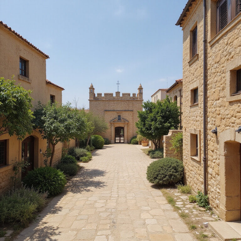 Urokliwa uliczka w Victorii z widokiem na cytadelę Gozo, lokalna architektura