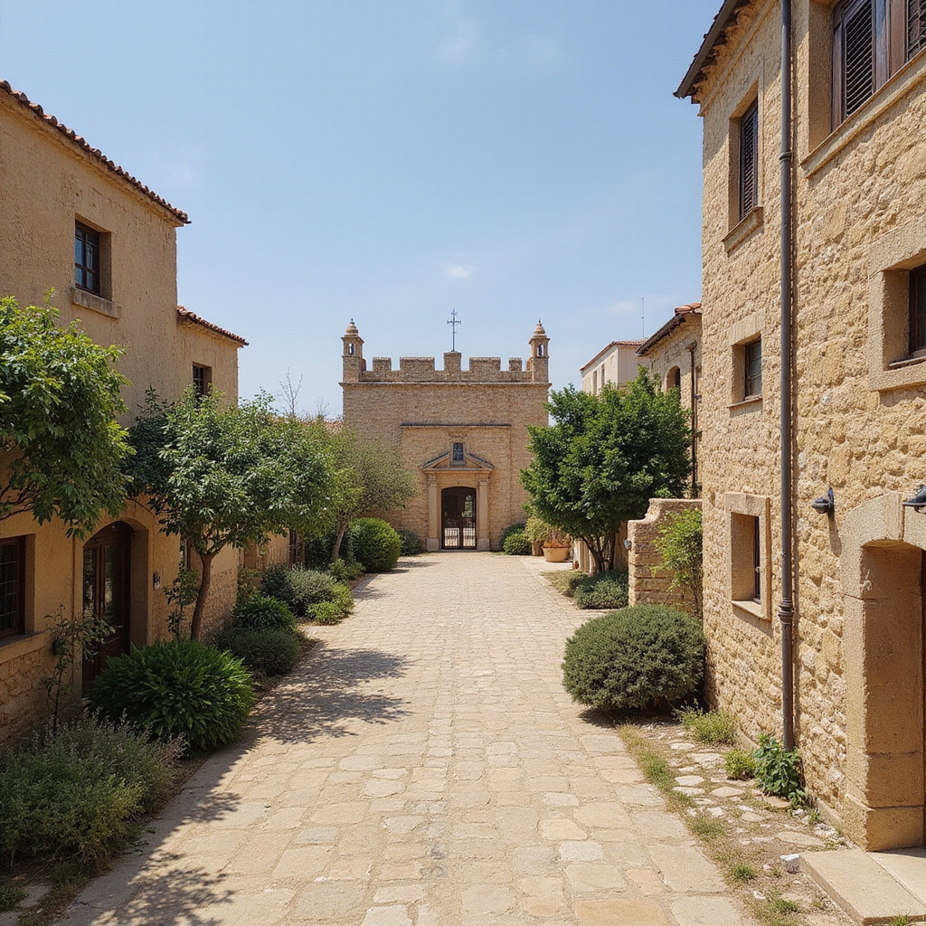 Urokliwa uliczka w Victorii z widokiem na cytadelę Gozo, lokalna architektura