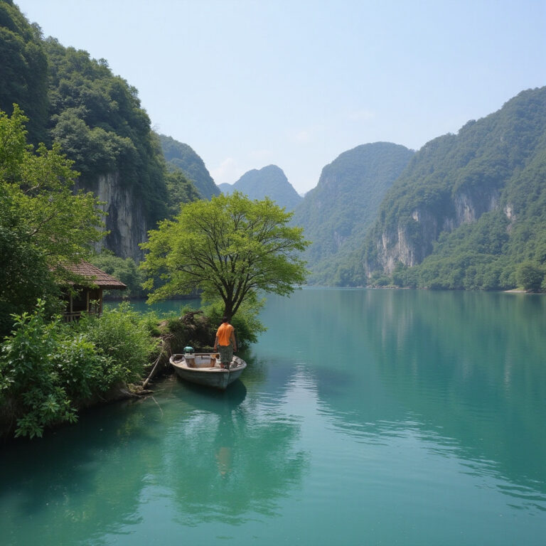 Laguna Koh Hong otoczona wapiennymi klifami – rajski krajobraz Tajlandii