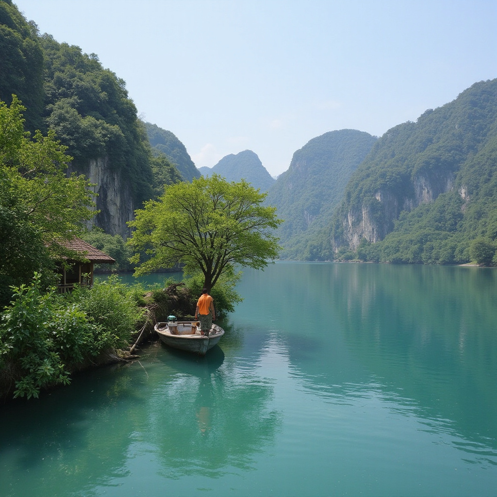 Laguna Koh Hong otoczona wapiennymi klifami – rajski krajobraz Tajlandii