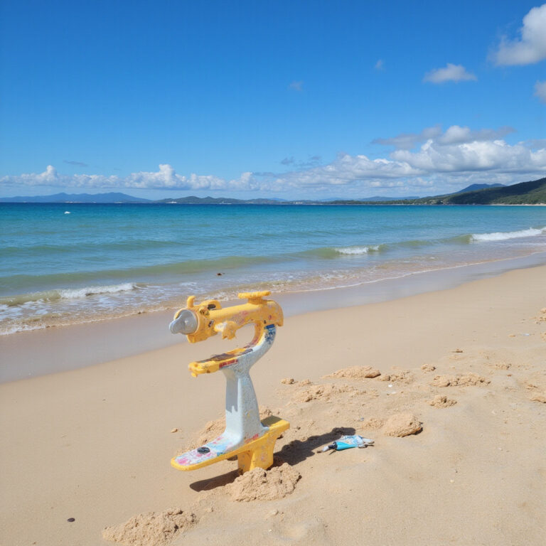 Kobieta na skuterze na tle plaży Palawan - wynajem skutera na Palawanie, turystyka aktywna