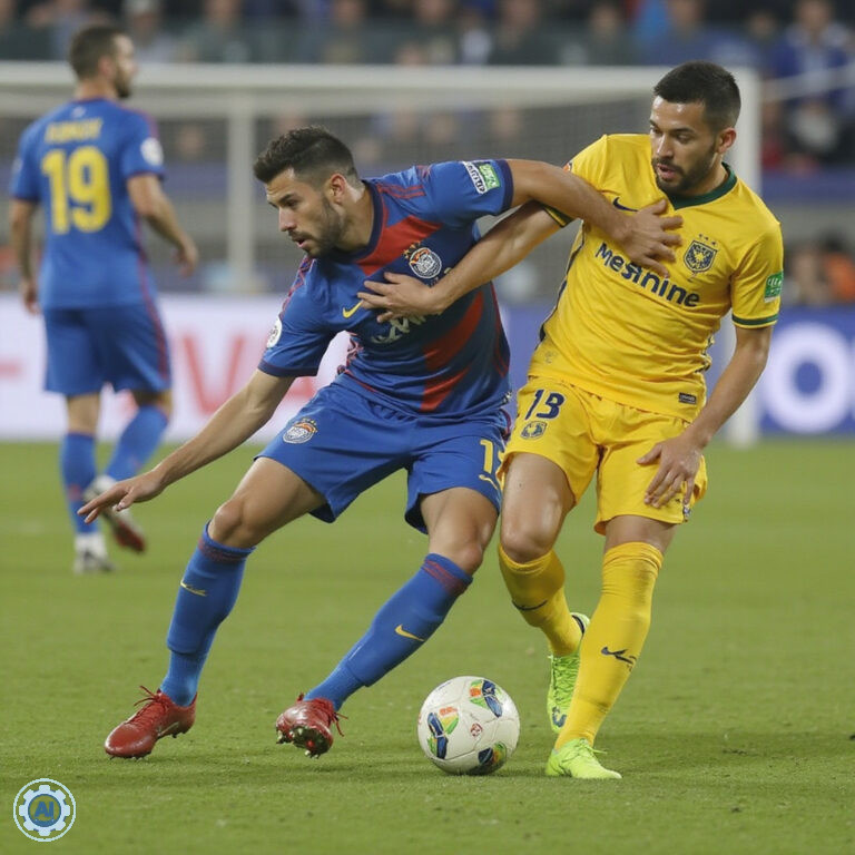 Kibice Boca Juniors świętują gol na tle kolorowych domów w La Boca