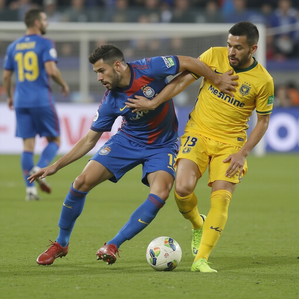 Kibice Boca Juniors świętują gol na tle kolorowych domów w La Boca