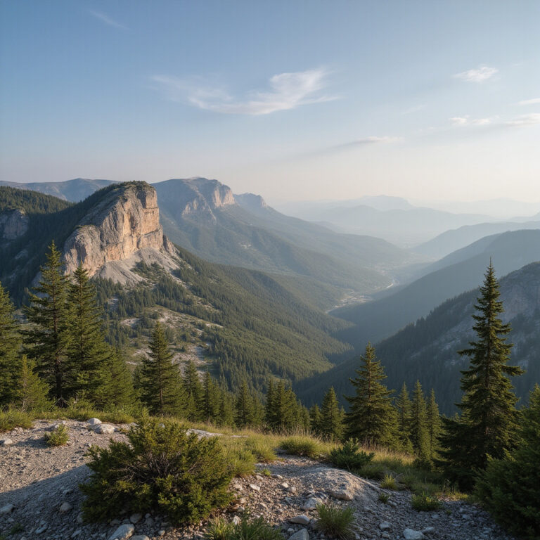 Widok na zatokę Izmiru z murów Kadifekale, turysta na tle panoramy miasta
