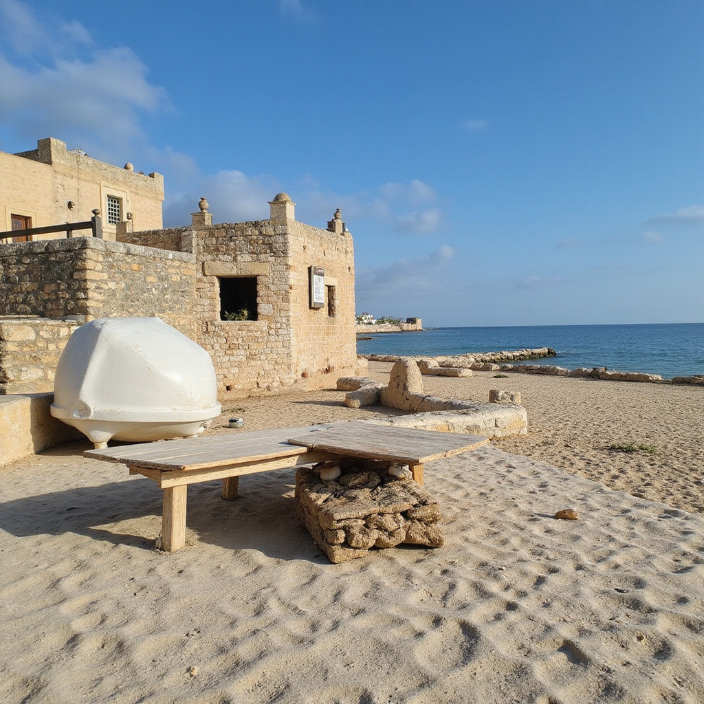 Targ rybny w Marsaxlokk z łodzami luzzu i lokalnymi sprzedawcami