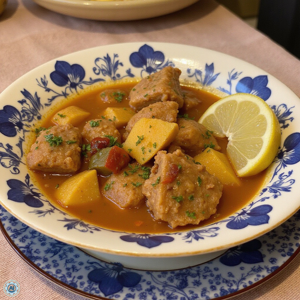 Tradycyjna tunezyjska kuchnia z widokiem na morze – tajine i świeże przyprawy