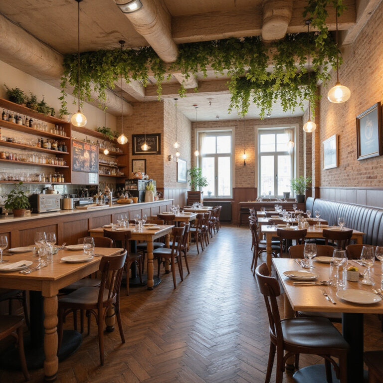 Ulica w Lille z tradycyjnymi kamienicami i restauracjami bistronomicznymi