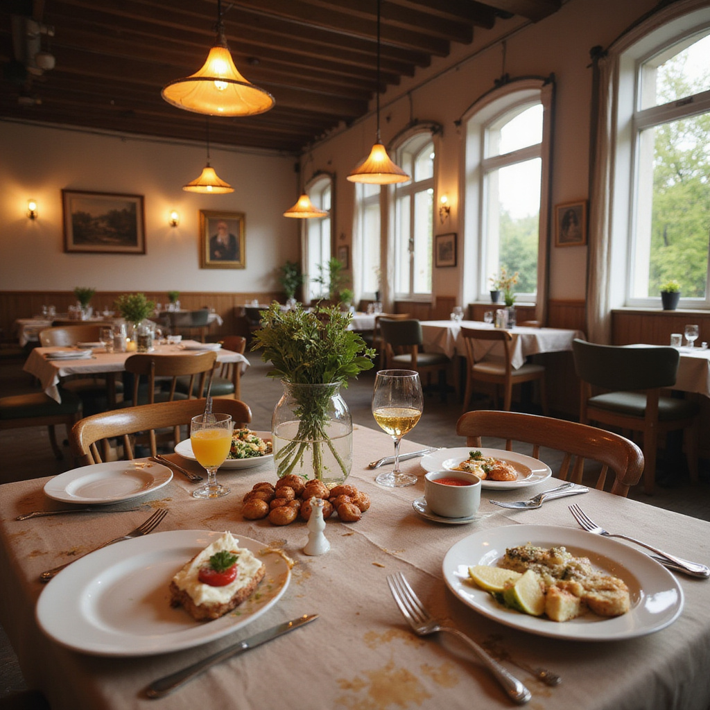 Ulica w Gdańsku z restauracjami serwującymi zupę rybną