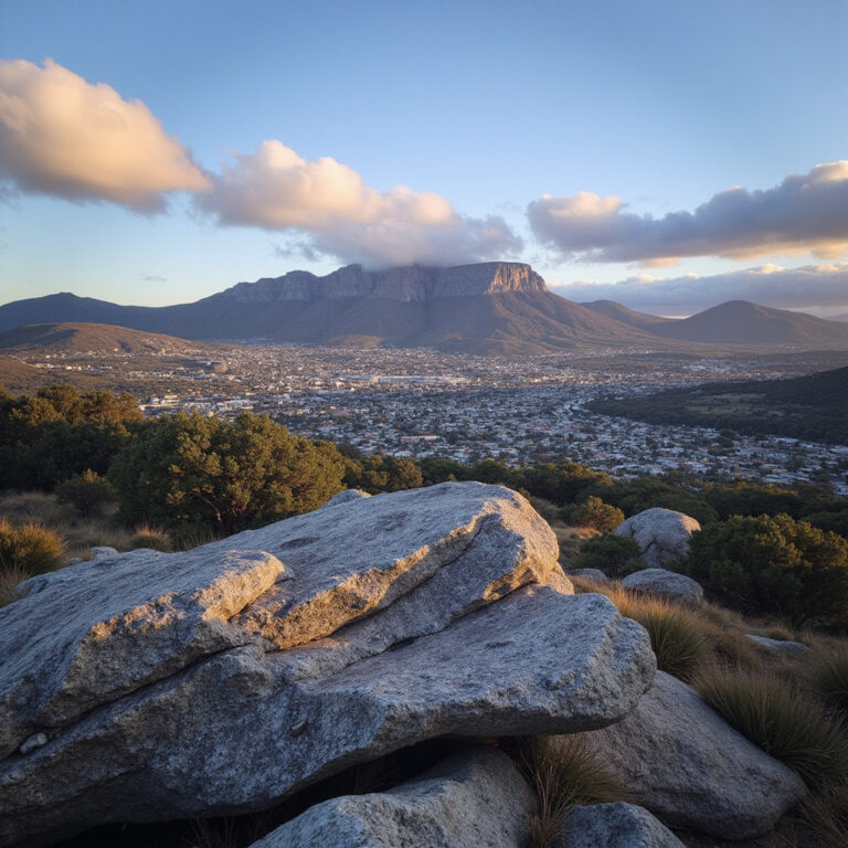 Uliczka w Hobart z widokiem na Mount Wellington, zimowa aura i lokalne knajpki