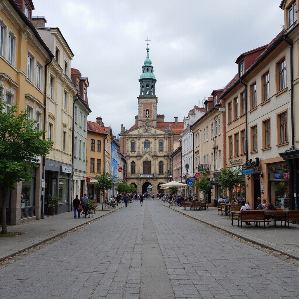 ulica w Warszawie w okolicach pałacu kultury i nauki, architektura, tłum