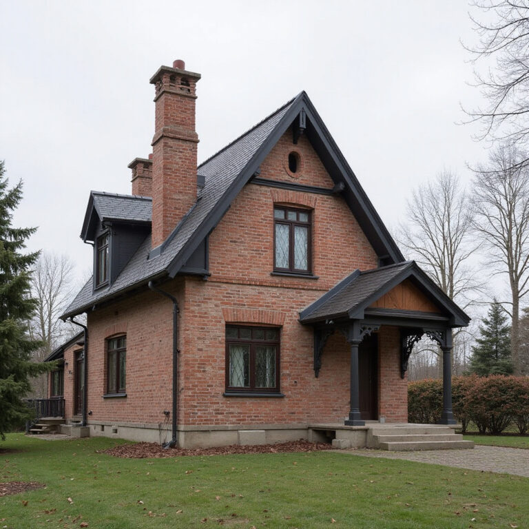 Fasada Domu Bractwa Czarnogłowych w Rydze z charakterystyczną czarną głową, hanzeatycka architektura