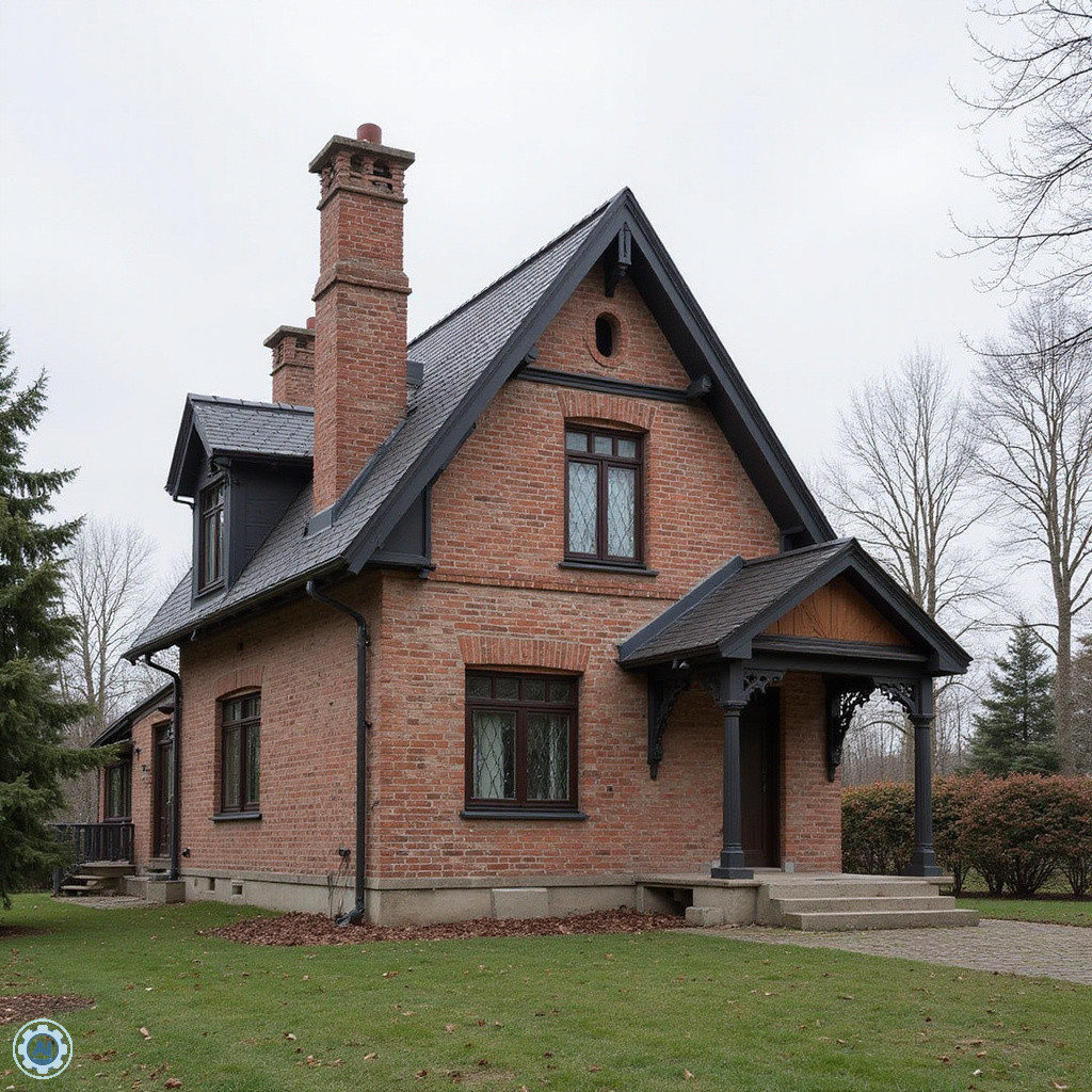 Fasada Domu Bractwa Czarnogłowych w Rydze z charakterystyczną czarną głową, hanzeatycka architektura