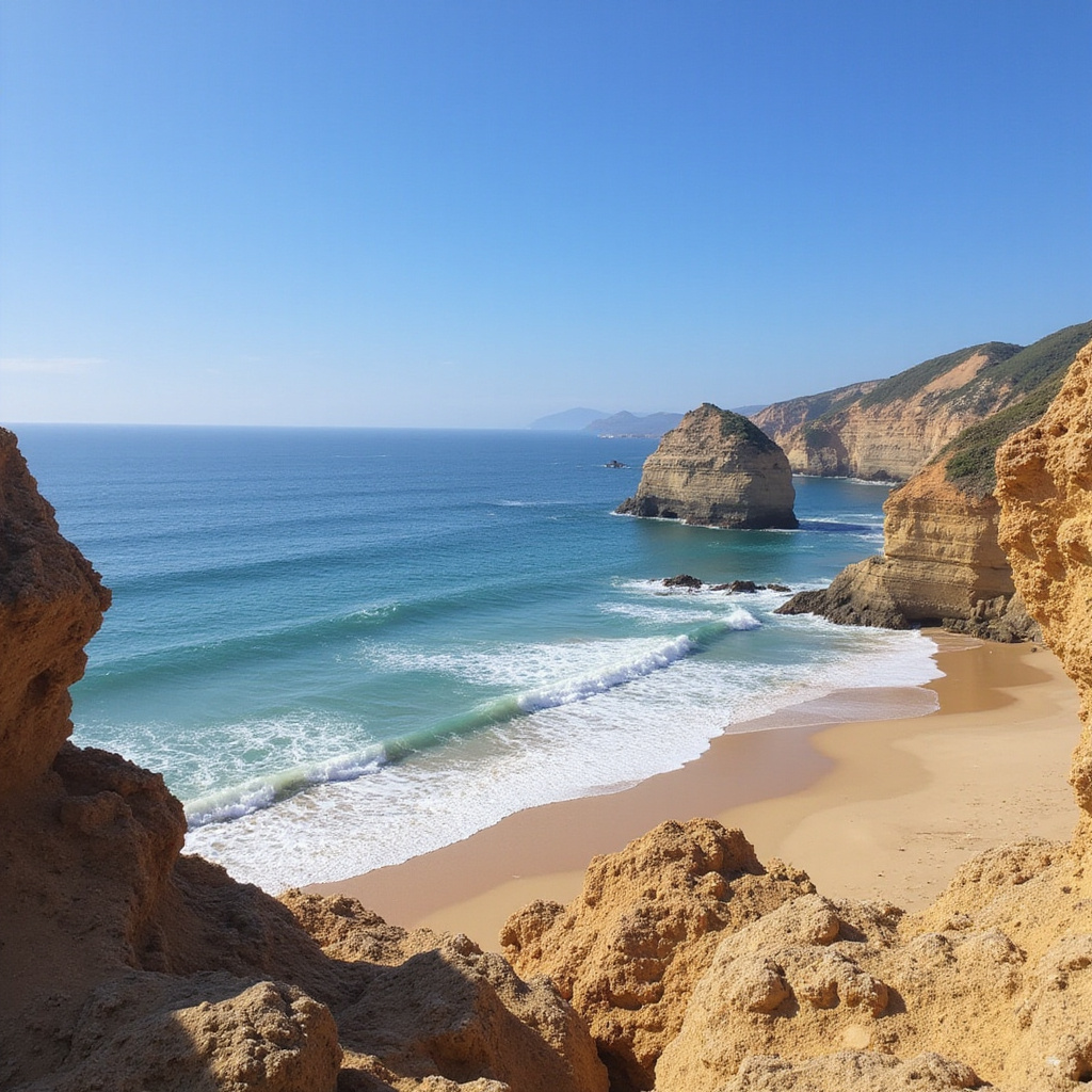 Piękne, pasiaste domy palheiros przy plaży w Costa Nova, charakterystyczne dla wybrzeża Portugalii.