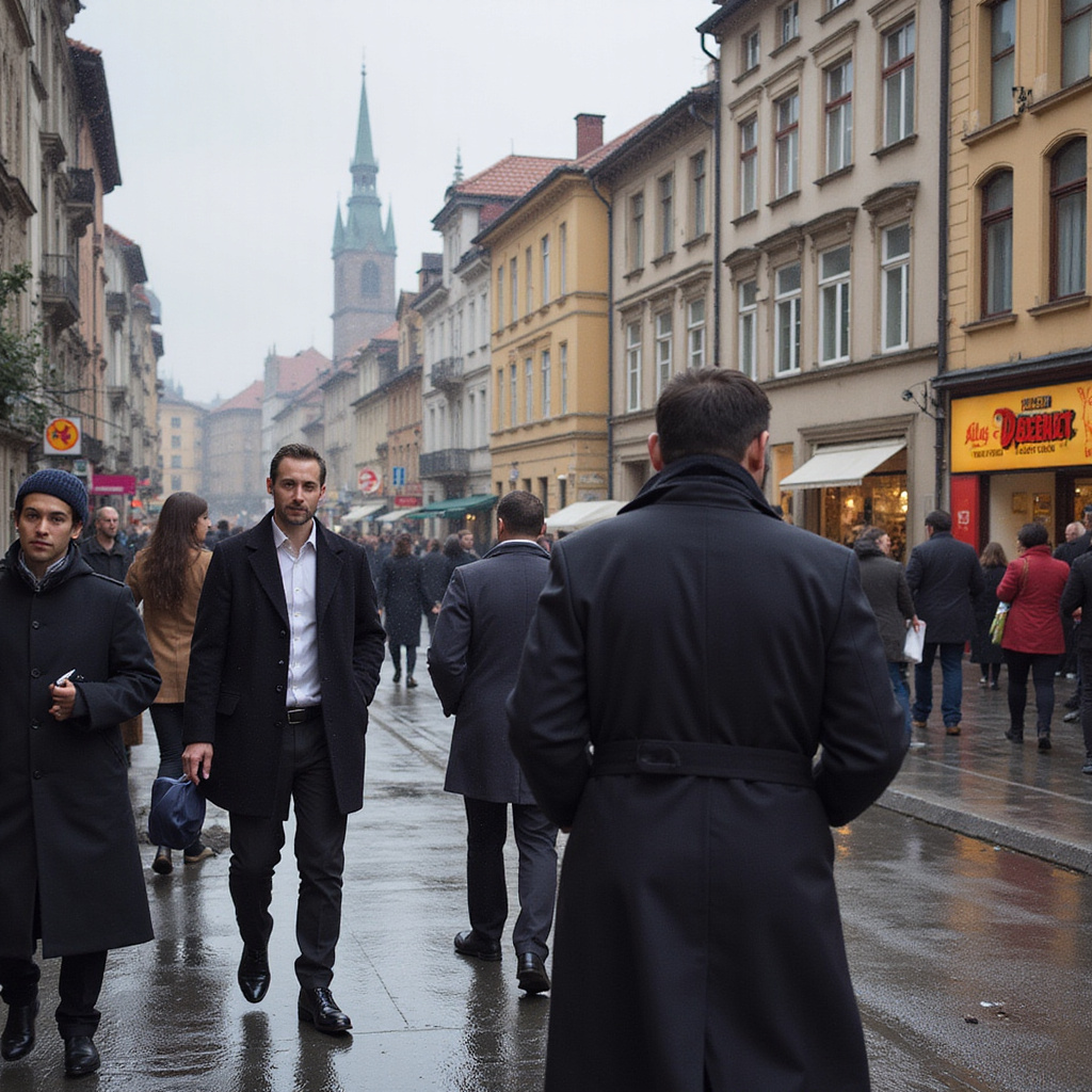 Kolorowy dolmuş czekający na pasażerów przy lokalnym przystanku w tureckiej wiosce