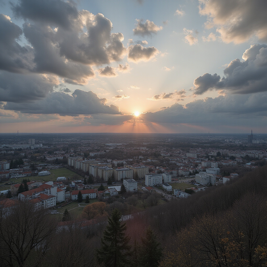 Mroźny poranek na wrocławskim bulwarze, szron na drzewach i zimowa sceneria miejska