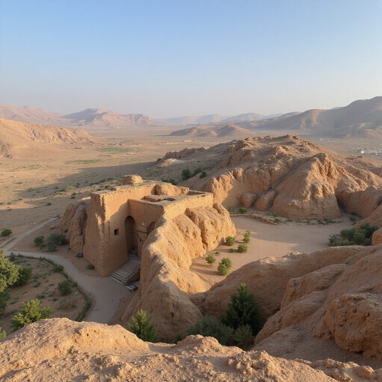 Borj el Kebir – panorama fortecy widziana z lotu ptaka