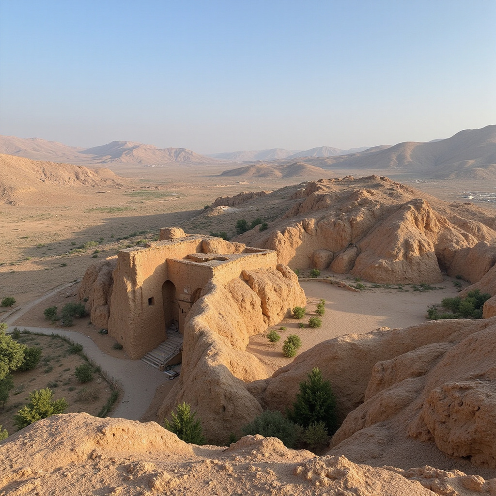 Borj el Kebir – panorama fortecy widziana z lotu ptaka