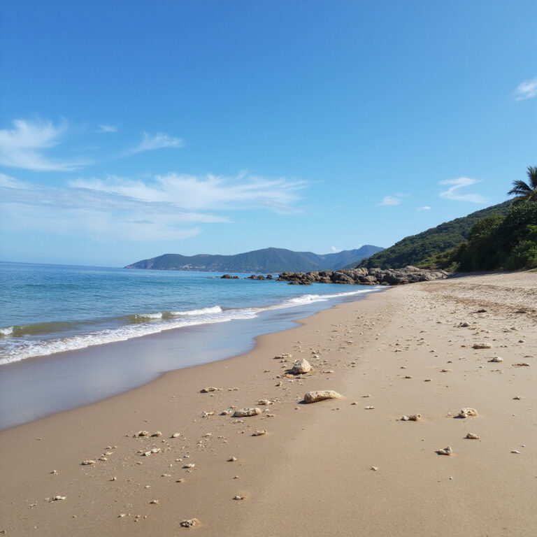 Rodzina na złotej plaży w Puerto Plata z turkusową wodą w tle