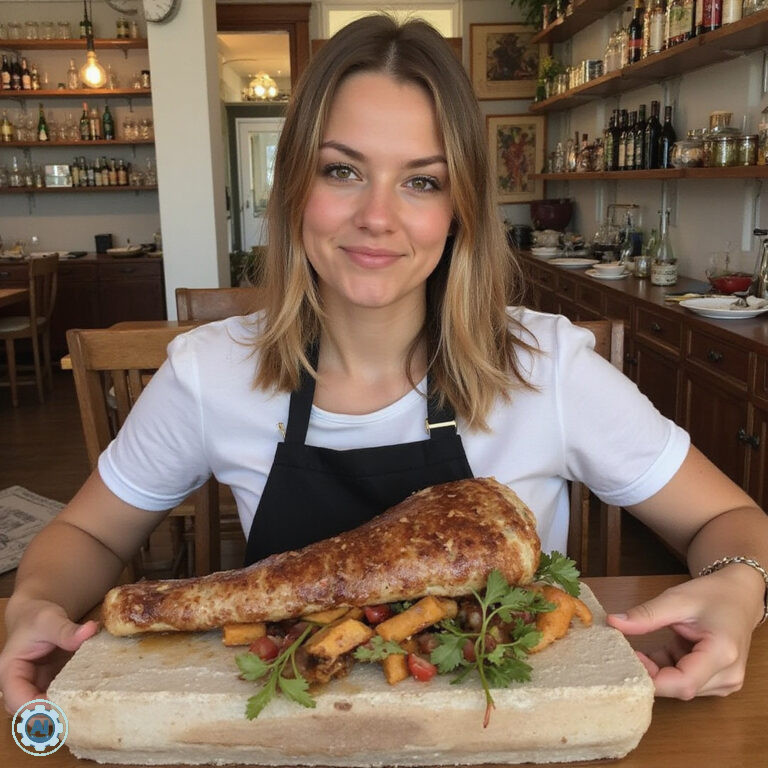Restauracja nad rzeką Gaują gdzie zjeść Valmiera serwuje ryby przy drewnianych stołach