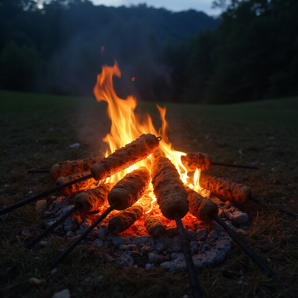 Grillowane szaszłyki inasal na nocnym targu, gdzie zjeść Siargao smakuje najlepiej.