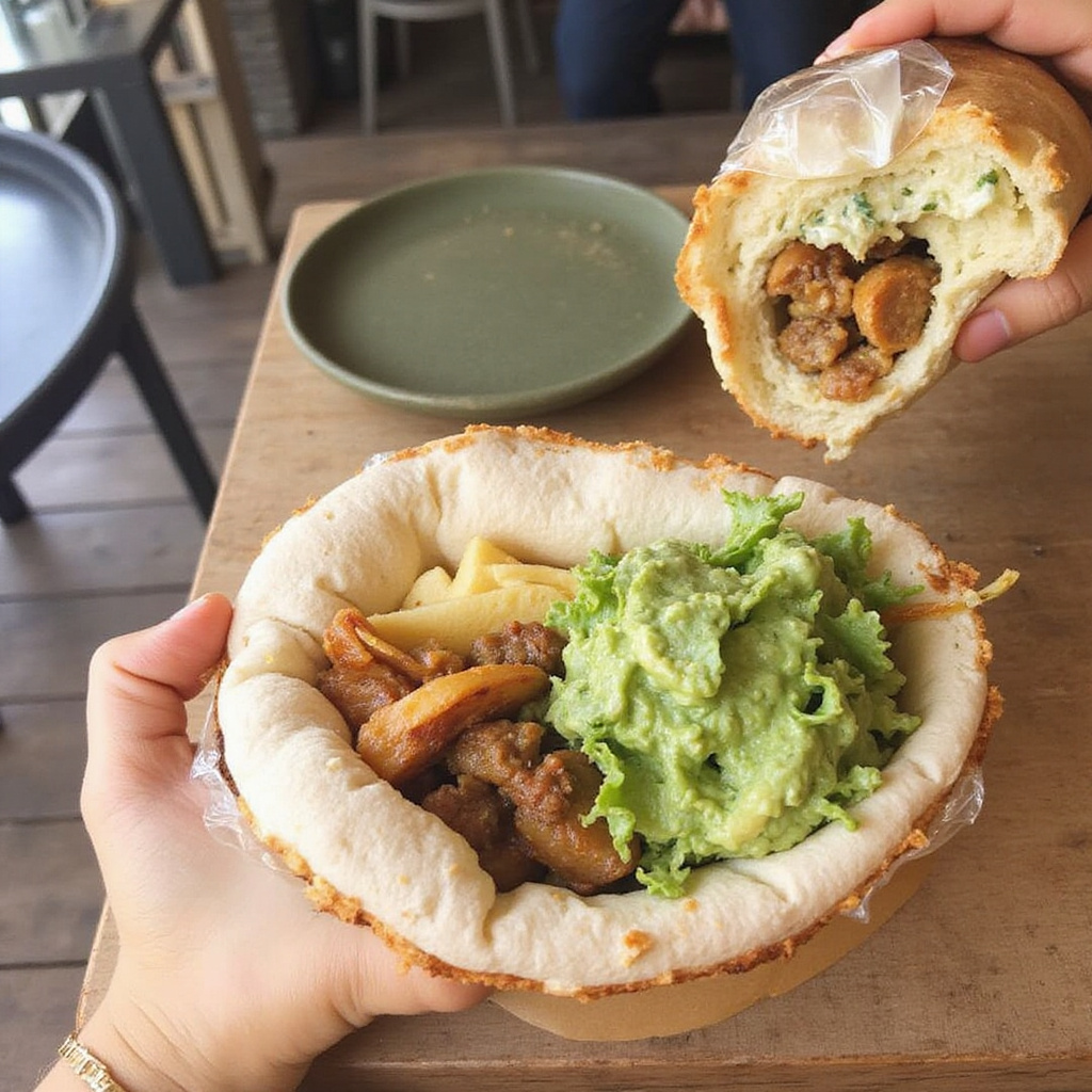 Tłumy ludzi degustujące street food w Brisbane