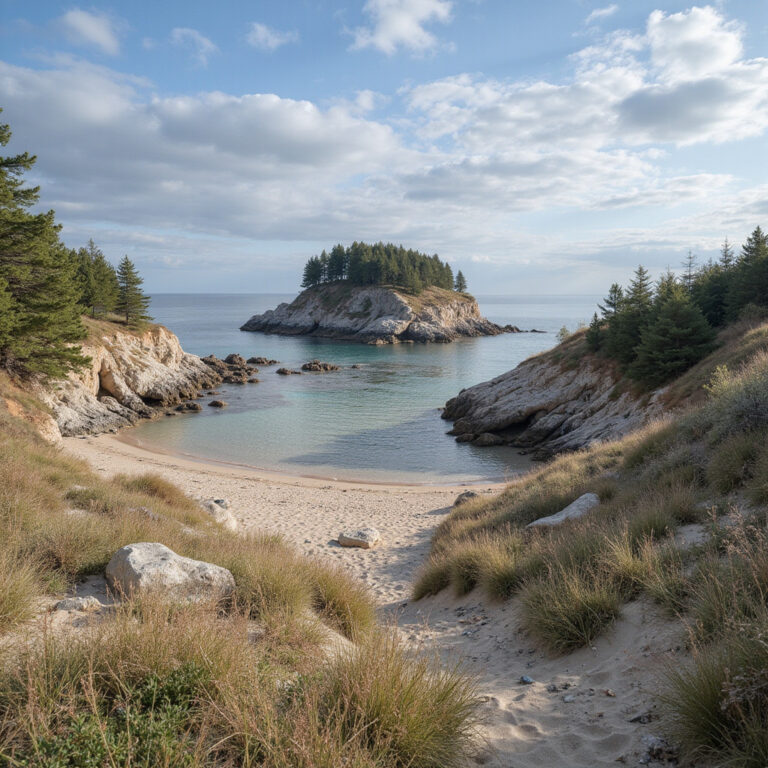 Widok na wejście do tunelu prowadzącego na ukrytą plażę Islas Marietas, otoczonego skałami i turkusową wodą