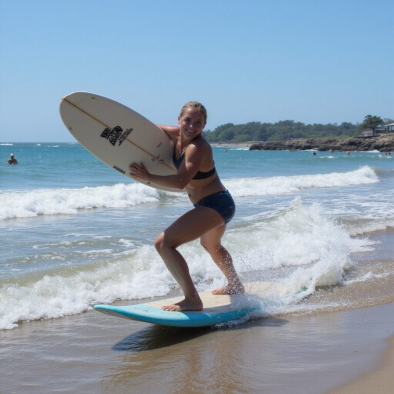 Uliczka w Sayulita z wypożyczalniami desek, gdzie zaczyna się surfing w Sayulita