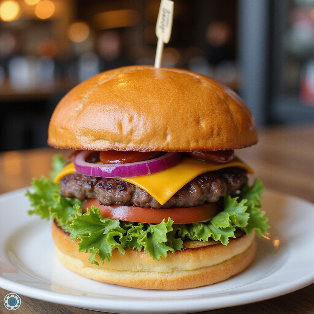 Wegański burger z buraka w Seattle, ulica pełna roślinnych restauracji