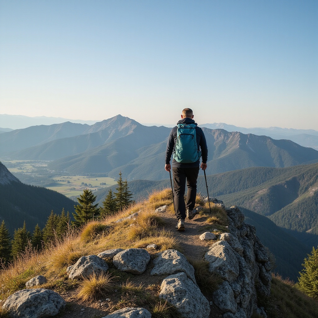 Widok na kalderę z ukrytego szlaku trekkingowego