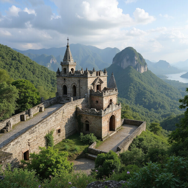 widok na wieżę Cham w Da Nang, starożytna architektura i niebo