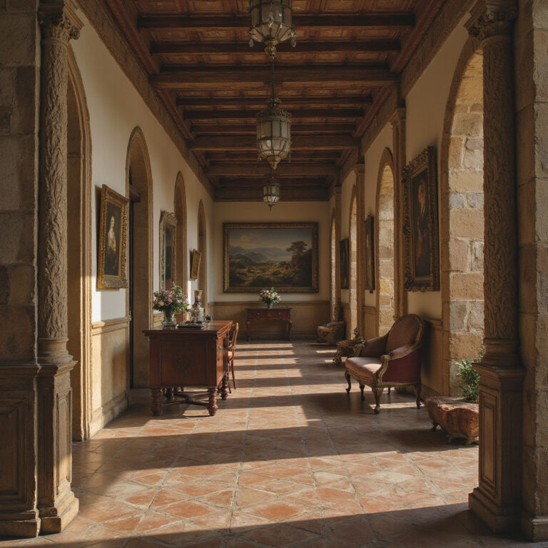 Pinakoteka Brera - wnętrze galerii z obrazami Rafaela i Caravaggia, eleganckie sale wystawowe z naturalnym światłem