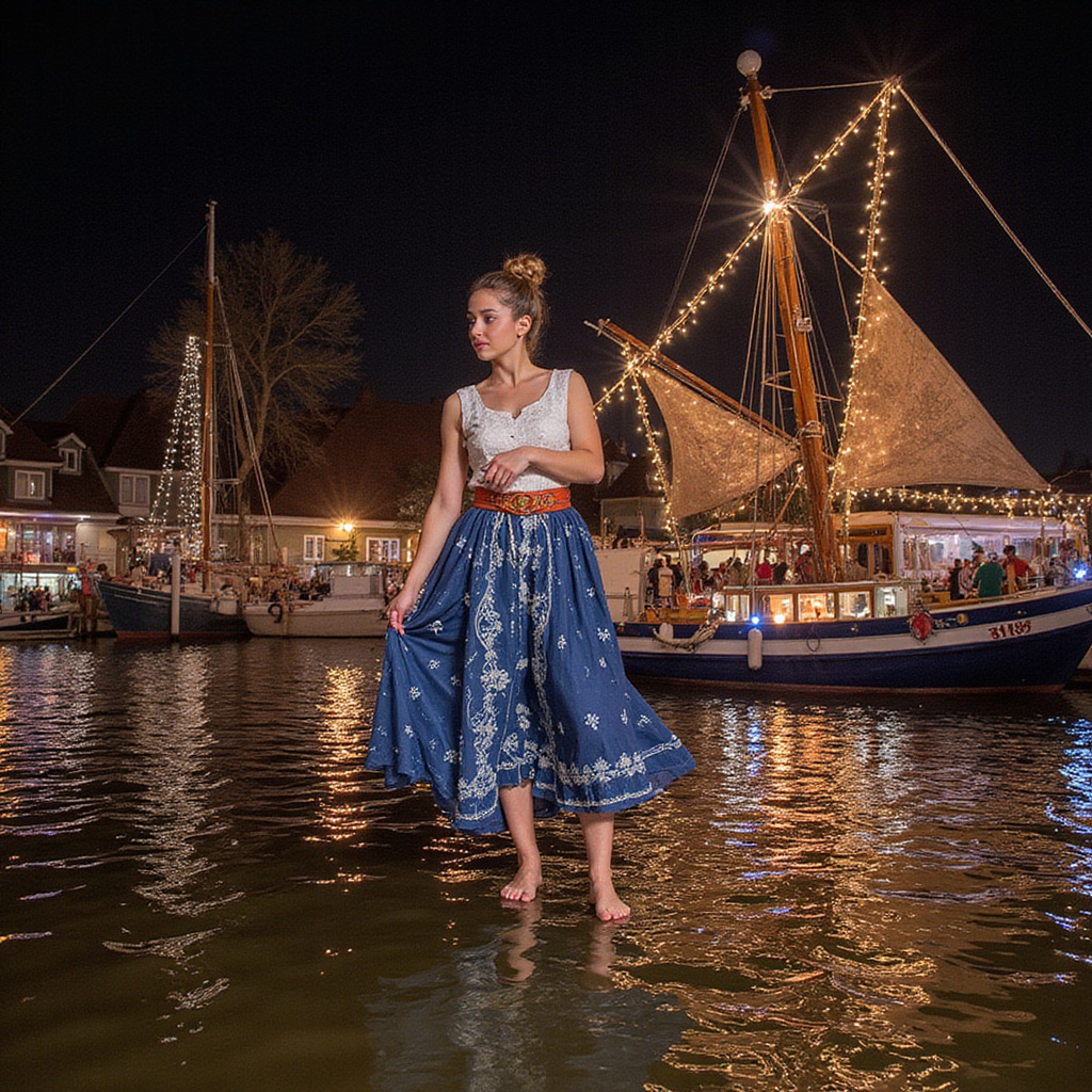 Tradycyjna łódź dhow płynąca po turkusowych wodach Oceanu Indyjskiego w czasie wyścigów festiwalowych
