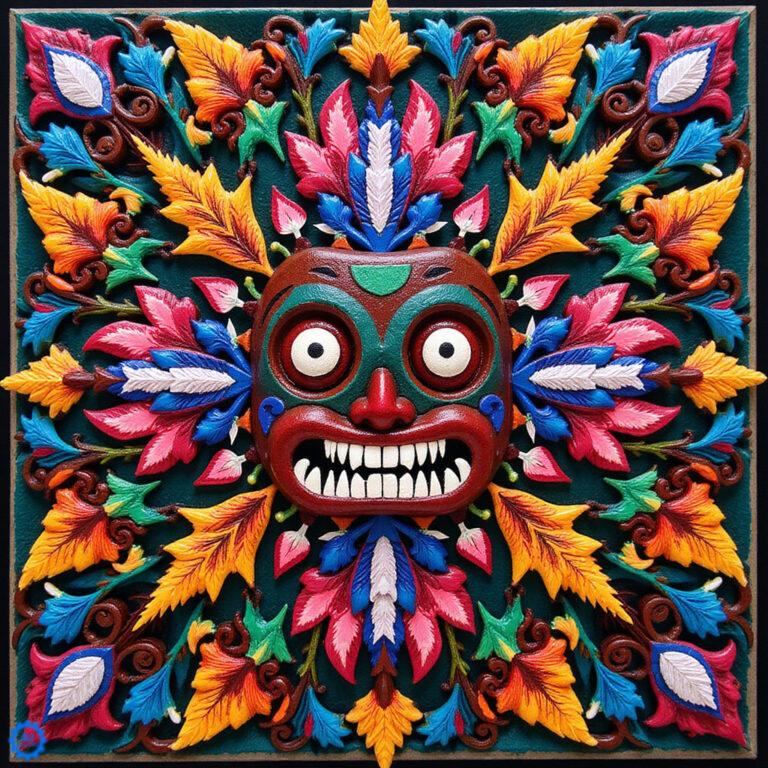 Kultura Huichol na Isla Cuale - artystki pracujące nad wyrobami koralikowymi na tradycyjnym targowisku