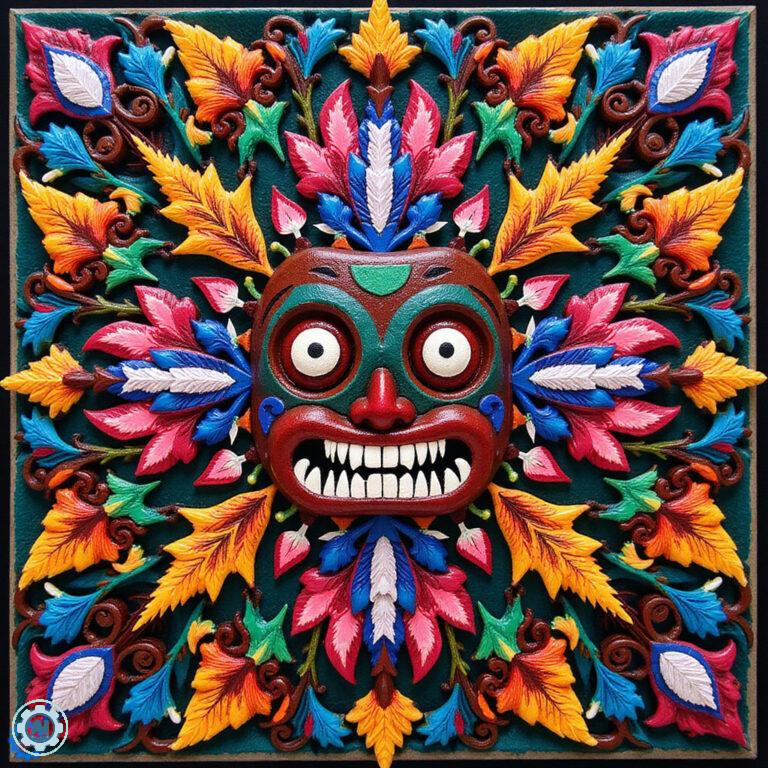 Kultura Huichol na Isla Cuale - artystki pracujące nad wyrobami koralikowymi na tradycyjnym targowisku