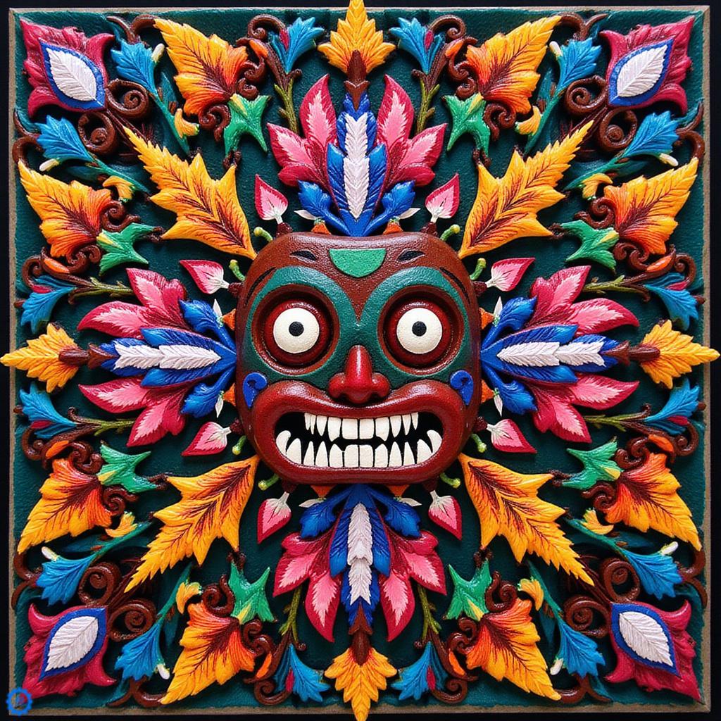Kultura Huichol na Isla Cuale - artystki pracujące nad wyrobami koralikowymi na tradycyjnym targowisku