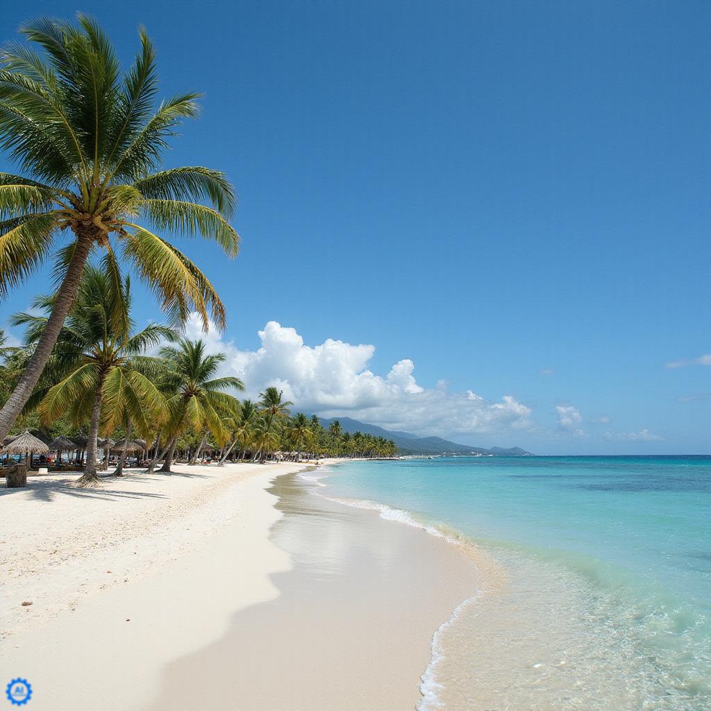 Smażona ryba i owoce morza na talerzu w knajpce gdzie zjesc Punta Cana na plaży w Bavaro