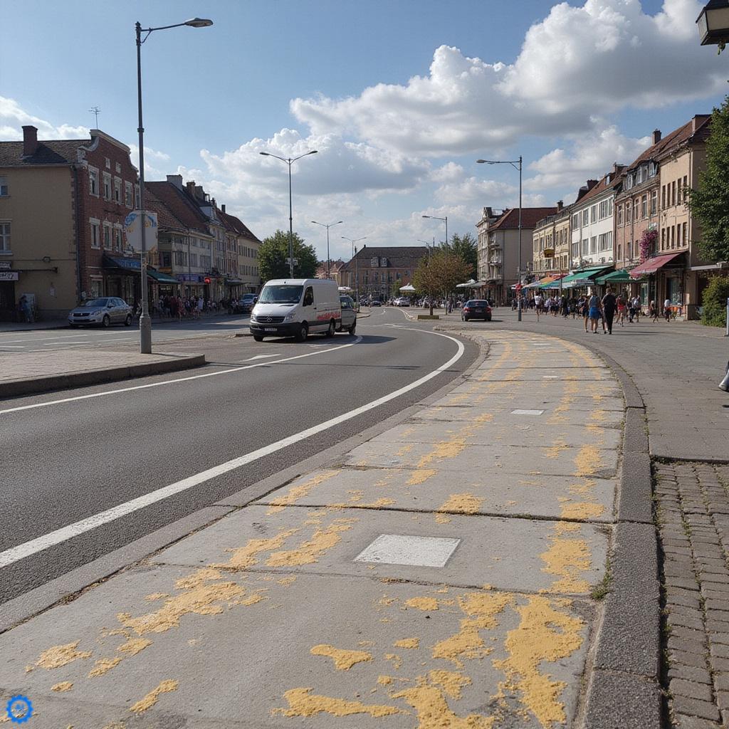 Zatłoczona ulica w Patras podczas parady karnawałowej z platformami i konfetti