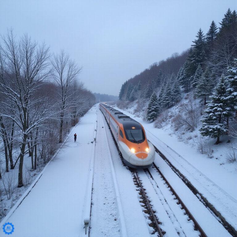 Shinkansen podróż do Sapporo – widok na góry z pociągu