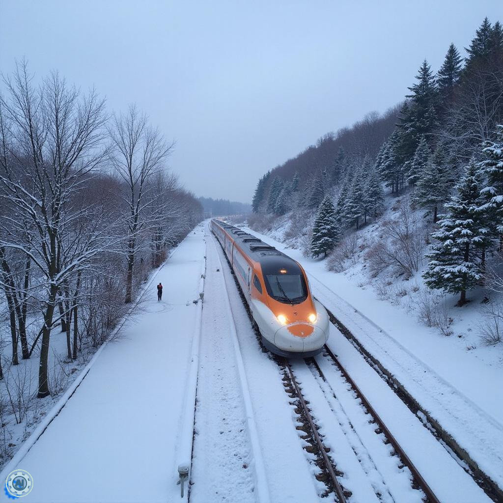 Shinkansen podróż do Sapporo – widok na góry z pociągu