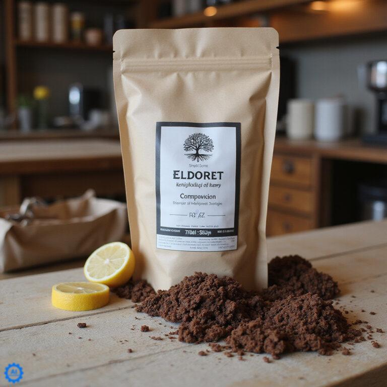 Targowisko miejskie w centrum Eldoret z workami świeżych ziaren kenijskiej kawy single origin