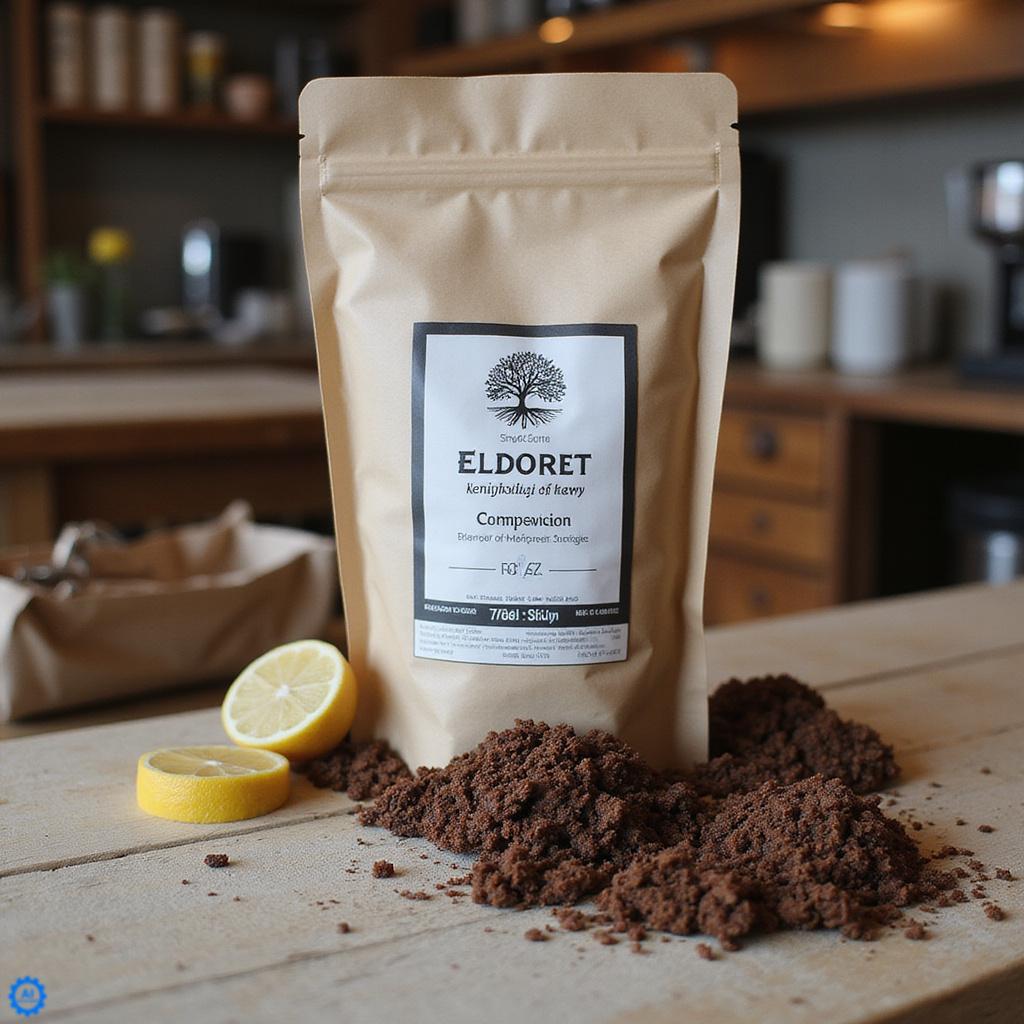 Targowisko miejskie w centrum Eldoret z workami świeżych ziaren kenijskiej kawy single origin