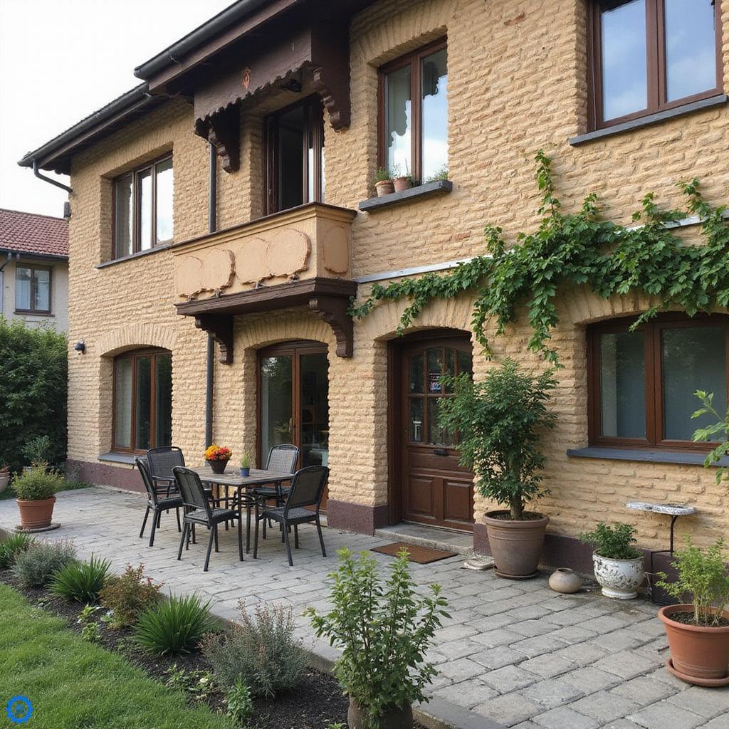 Zaułek Starego Miasta w Wietnamie z kutymi balkonami, ceramiczną dachówką i zapachem kadzideł unoszącym się nad dachami