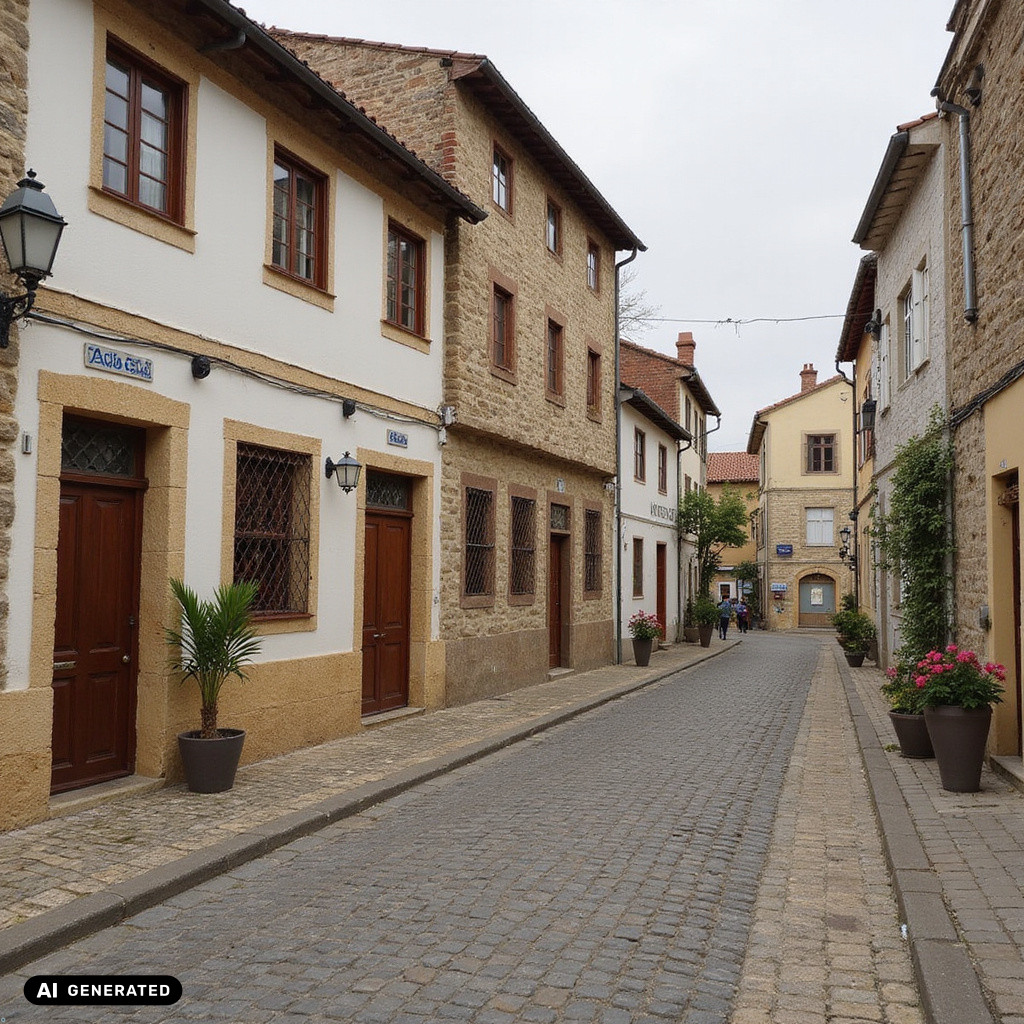 Spokojna uliczka w Tavira w okolicach starego miasta