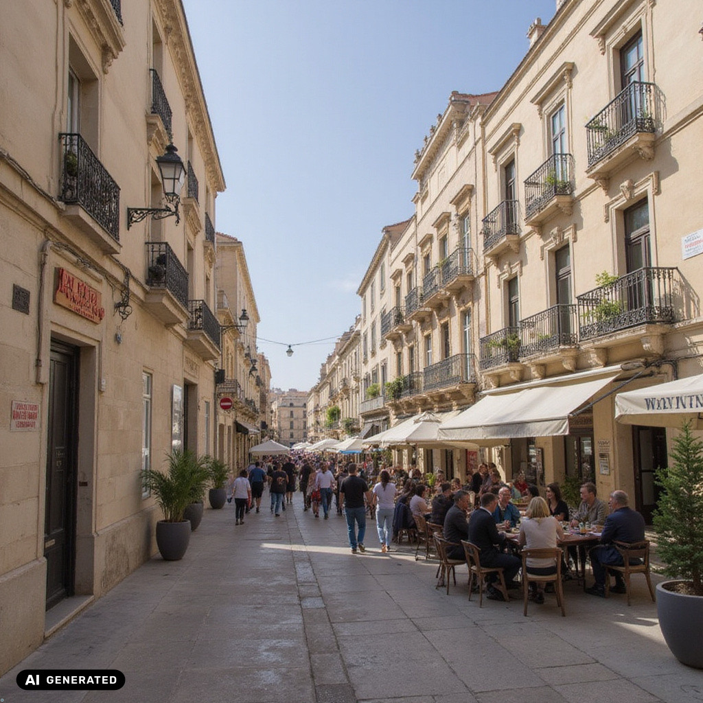 Klimatyczna uliczka z lokalną tawerną, gdzie zjeść Valletta smakuje najlepiej.